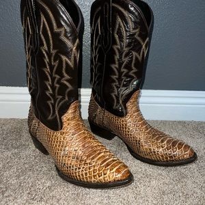JB Dillon Genuine Python Cowboy Boots
